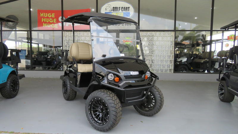 Side profile of 2024 E-Z-GO Express S4 ELiTE Lithium Bright White in Charleston South Carolina