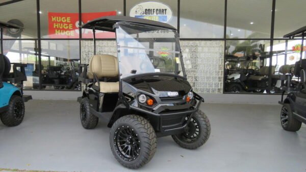 Side profile of 2025 E-Z-GO Valor EX1 Sport Solar Flare in Detroit Michigan