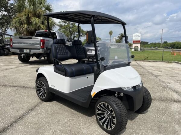 Seitenansicht des 2024 EZ-GO Freedom RXV ELiTE Lithium Bright White in Houston, Texas