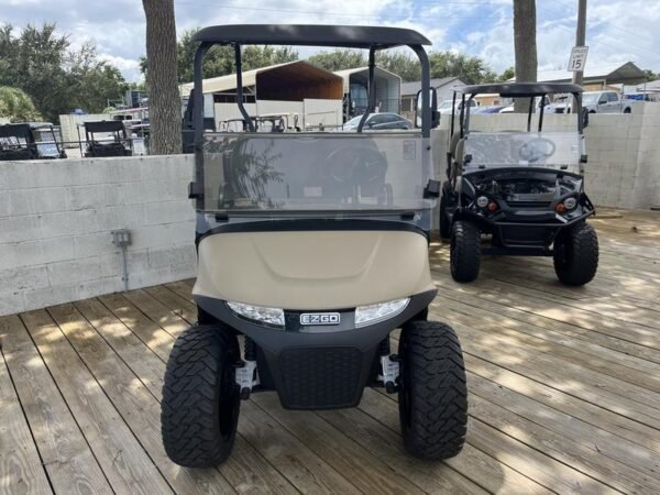 Front view of 2024 E-Z-GO Valor 4 EX1 Gas Dune Special Edition in Nashville Tennessee