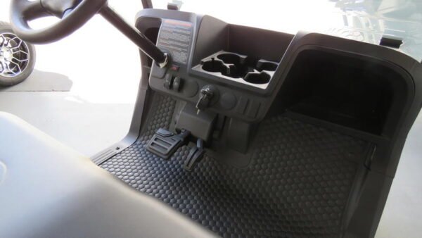 Interior seating of 2024 E-Z-GO Valor EX1 Gas Platinum in Ann Arbor Michigan