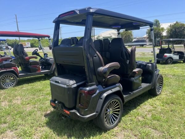 Dashboard of 2025 Evolution D-Max GT4 Black golf cart available in Pennsylvania with export and nationwide delivery