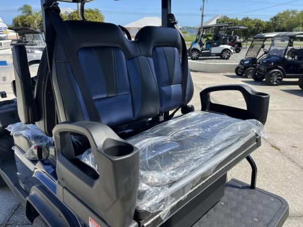 Rear design of 2025 Evolution D5-Ranger 2+2 black golf cart available Florida nationwide delivery
