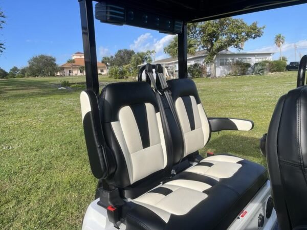 Four-passenger seating of 2025 Evolution D5-Ranger 4 White golf cart available in South Carolina with export and nationwide delivery