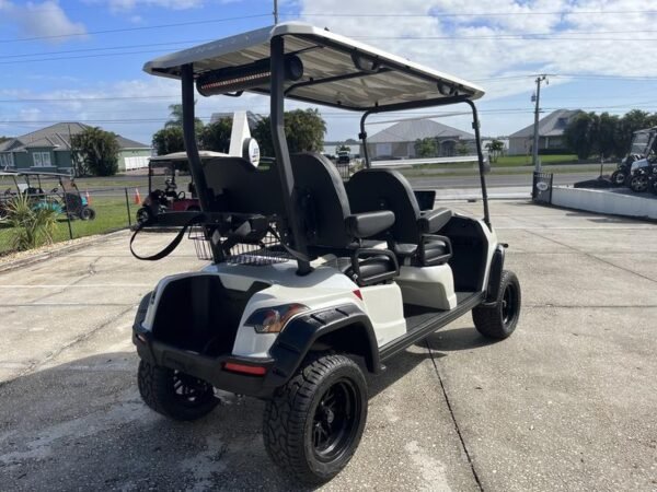 Rear seating and cargo area of 2025 Star EV Sirius 4 at The Landings Golf & Athletic Club.