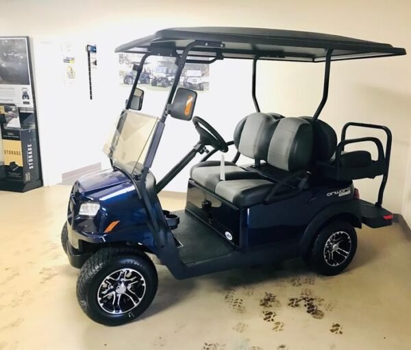Front LED headlights on 2025 Club Car Onward 4 Passenger HP Lithium golf cart in Texas