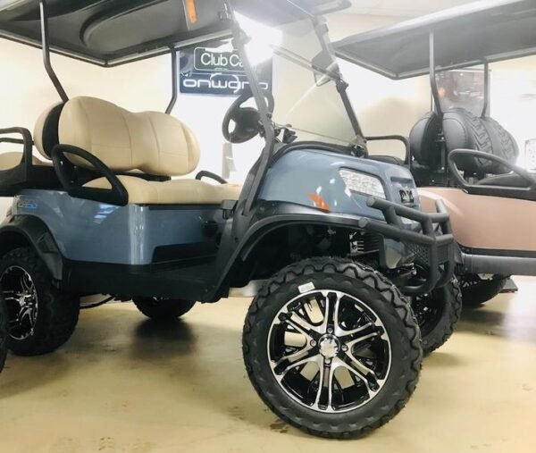 Lifted suspension and rugged tires on 2025 Club Car Onward Lifted 4 Passenger XR Lithium in New York NY