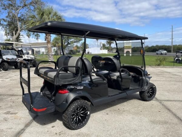 Side view of 2025 Club Car Onward Lifted 6 Passenger HP Lithium golf cart in Charleston South Carolina