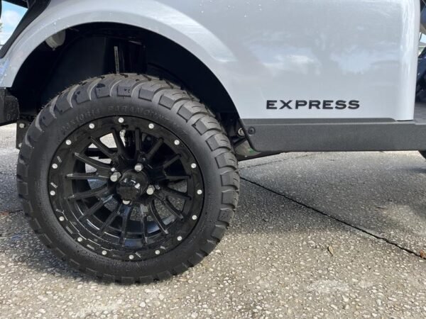 Rear view of 2025 E-Z-GO Express 4 Gas Stardust in Miami Florida