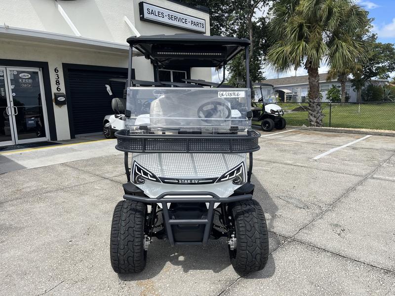 Front view of 2026 Star EV J-Model 4+2 Lifted at Muirfield Village Golf Club in Columbus, Ohio.