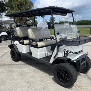 Side profile of 2026 Star EV J-Model 4+2 Lifted at Muirfield Village Golf Club.