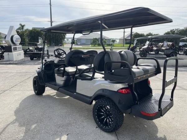 Dashboard and controls of 2026 Club Car Onward Lifted 6 Passenger Gas silver Pennsylvania