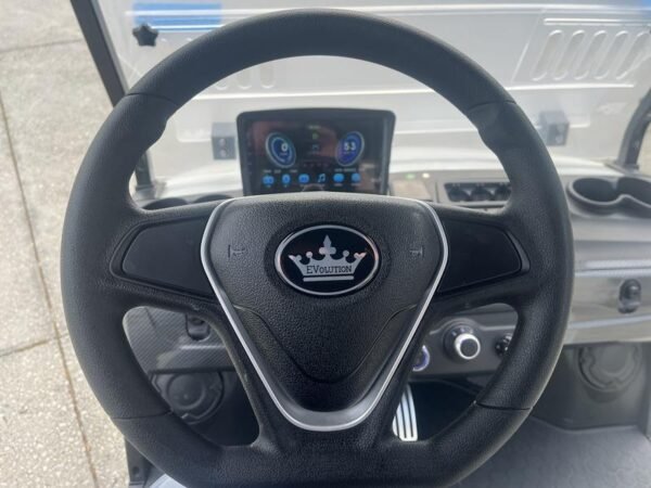 Luxury design details of 2025 Evolution D5 Maverick 2+2 golf cart