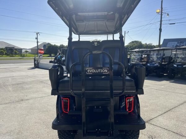 Street legal 2025 Evolution D5-Maverick 2+2 four-passenger golf cart on road