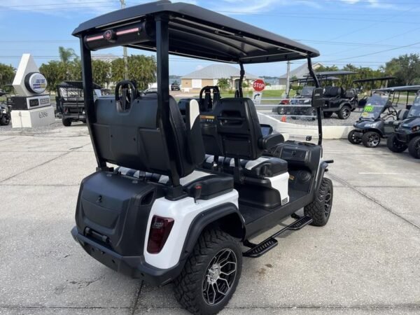 Street-legal 2025 Evolution D5-Maverick 4 golf cart on road