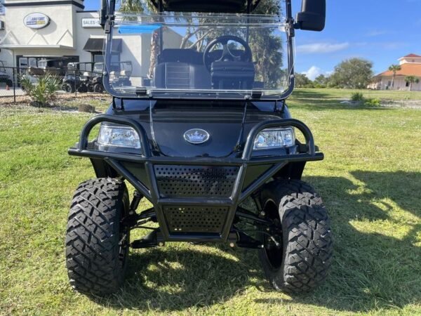 Street-legal 2025 Evolution Forester 4 Plus black golf cart available in Tennessee