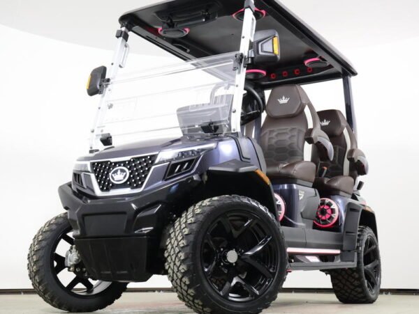 2026 Evolution D-MAX XT4 golf cart, front three-quarter view