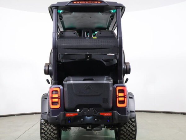 Rear view of the Evolution D-MAX XT4 with storage basket