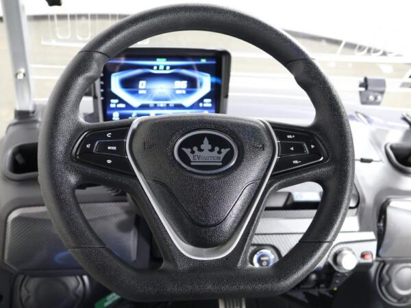 Evolution D-MAX XT4 steering wheel and touchscreen