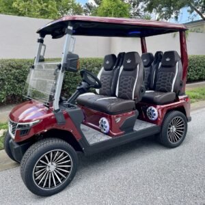 2026 Evolution D-Max GT4 Lithium 4-Passenger Golf Cart – Red