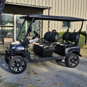 2027 Club Car Onward 4 Forward LSV in black, front three-quarter view