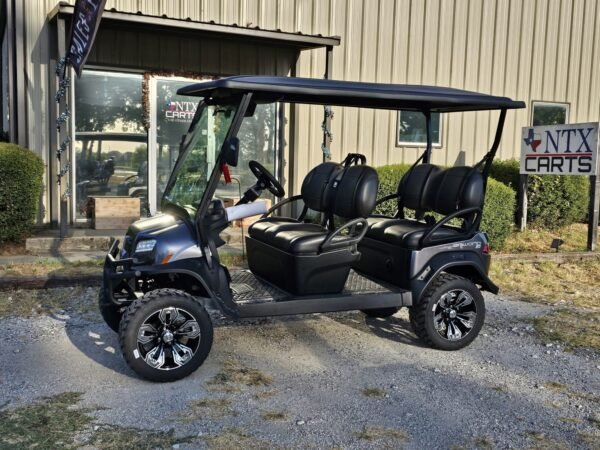 2027 Club Car Onward 4 Forward LSV in black, front three-quarter view