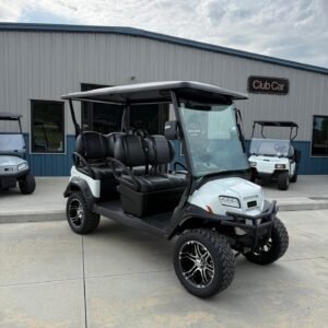 2027 Club Car Onward 4 Forward LSV in white, front three-quarter view