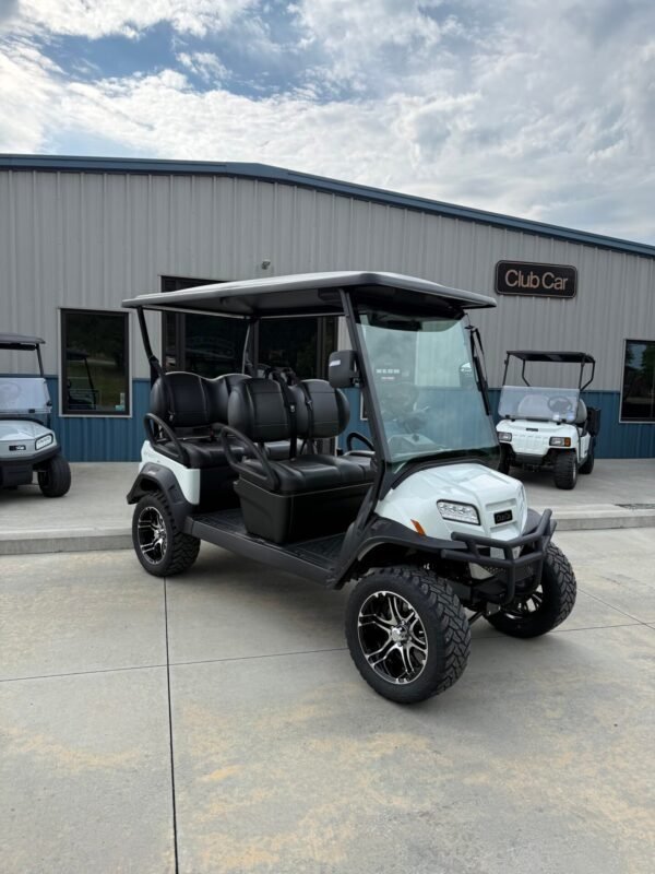 2027 Club Car Onward 4 Forward LSV in white, front three-quarter view