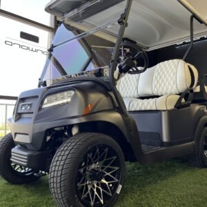 2027 Club Car Onward 4 Passenger in matte graphite, front three-quarter view