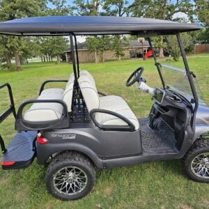 2027 Club Car Onward Lifted 4 Passenger in gray, rear three-quarter view