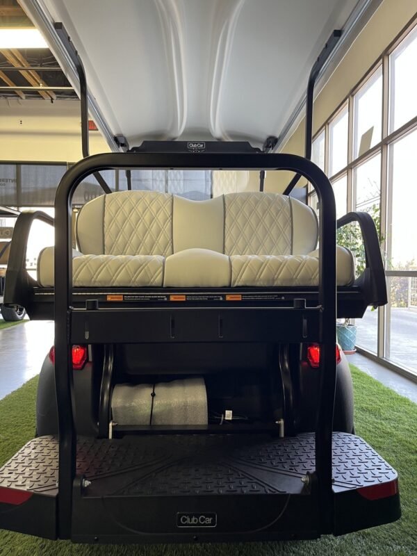 Rear-facing back seat of the Club Car Onward 4 Passenger