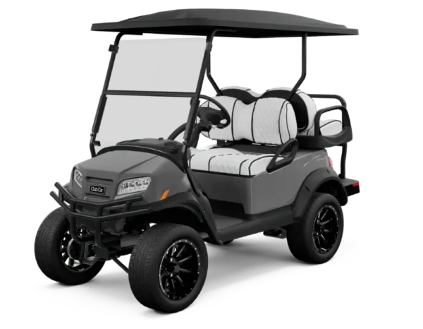 Gray Club Car Onward Lifted 4 Passenger, front three-quarter view
