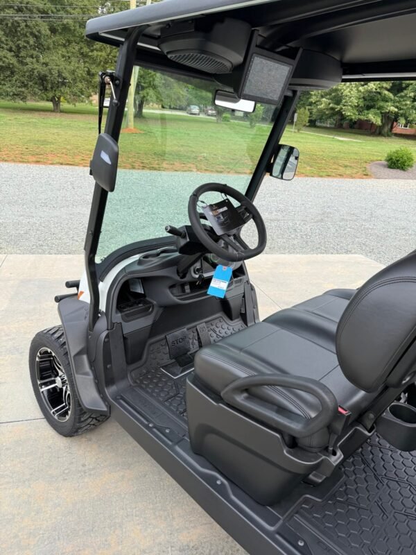 Driver area of the Club Car Onward 4 Forward