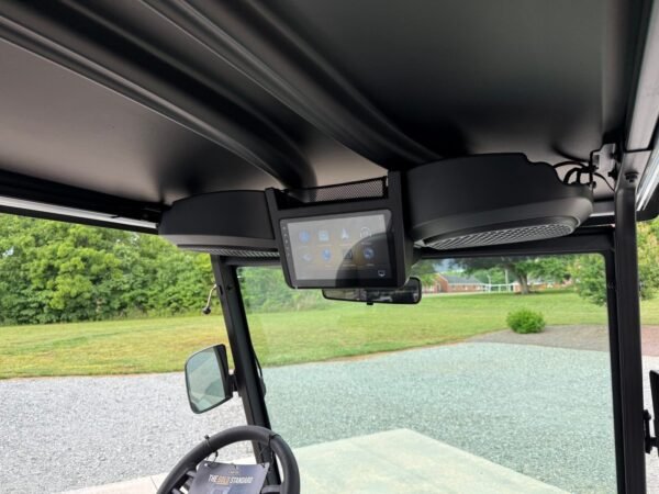 Overhead console under the Club Car Onward 4 Forward roof